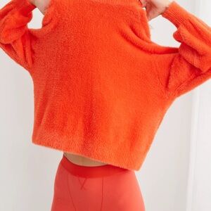 Aerie SOFT Flurry Crew Neck Sweater Starburst Nylon Size XL